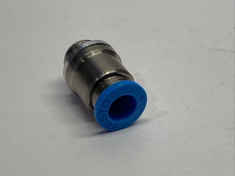 Festo QS-G1/8-6 Push-In Fitting Male Thread 6mm OD Tube 186096 LOT OF 8 - Maverick Industrial Sales