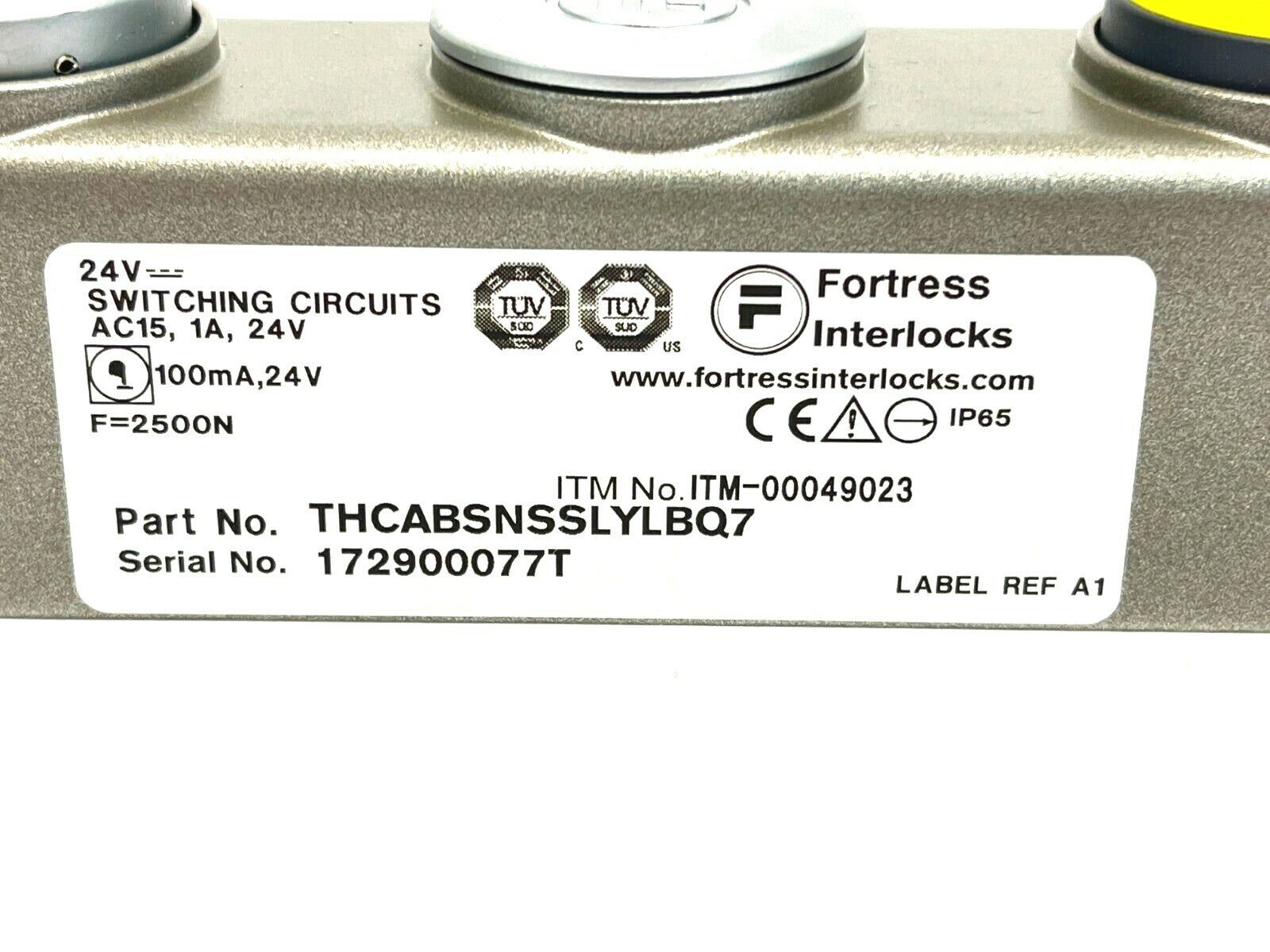 Fortress Interlocks THCABSNSSLYLBQ7 Safety Guard Interlock ONE KEY ONLY - Maverick Industrial Sales