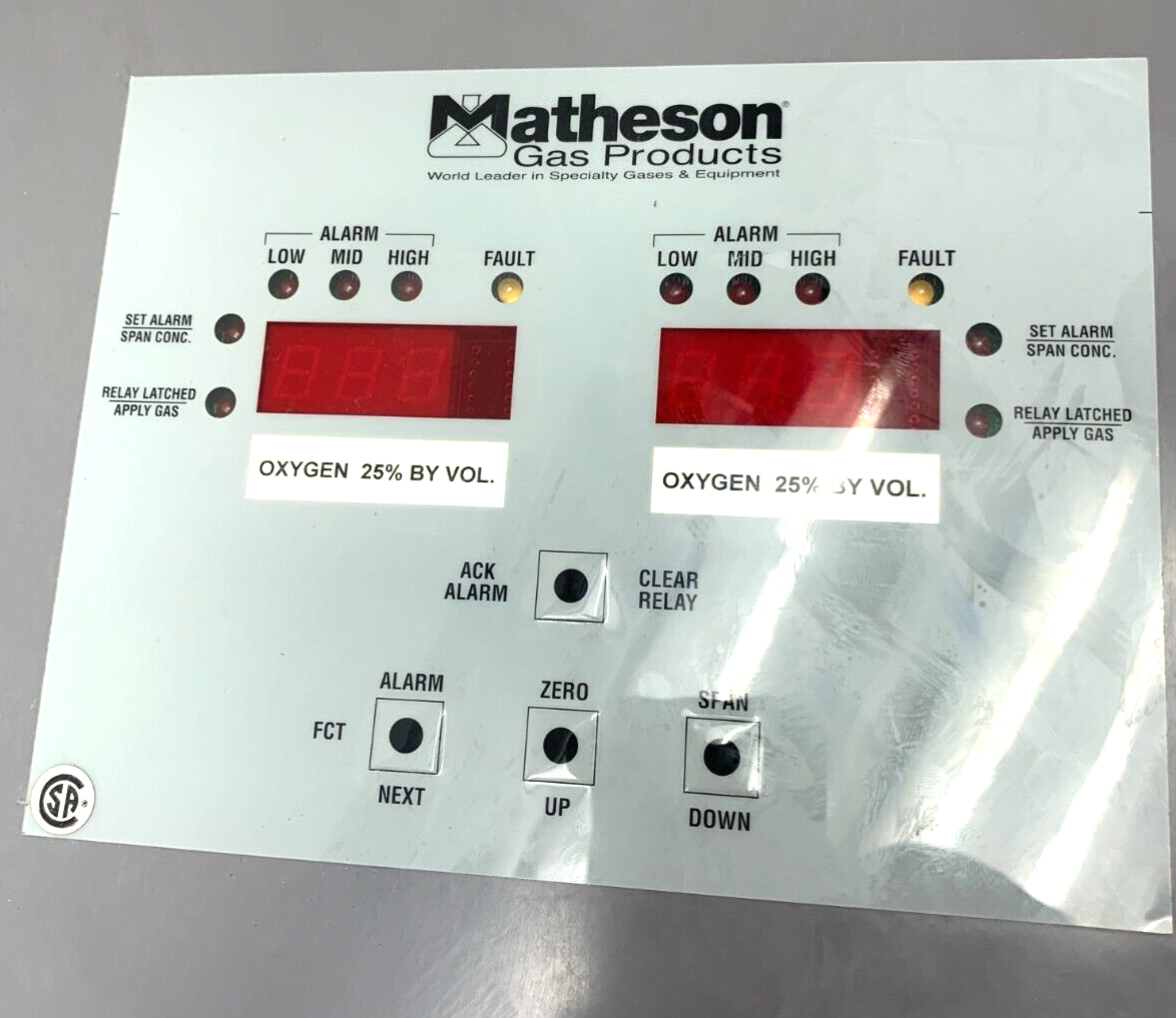 Matheson Gas SP202 & 9928SP Channel Gas Monitoring Alarm Controller SM95-0 - Maverick Industrial Sales