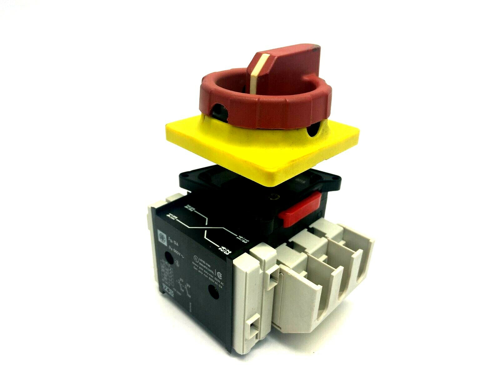 Schneider Electric V0 25A Switch Body w/ Red Padlockable Handle & VZ20 Contact - Maverick Industrial Sales