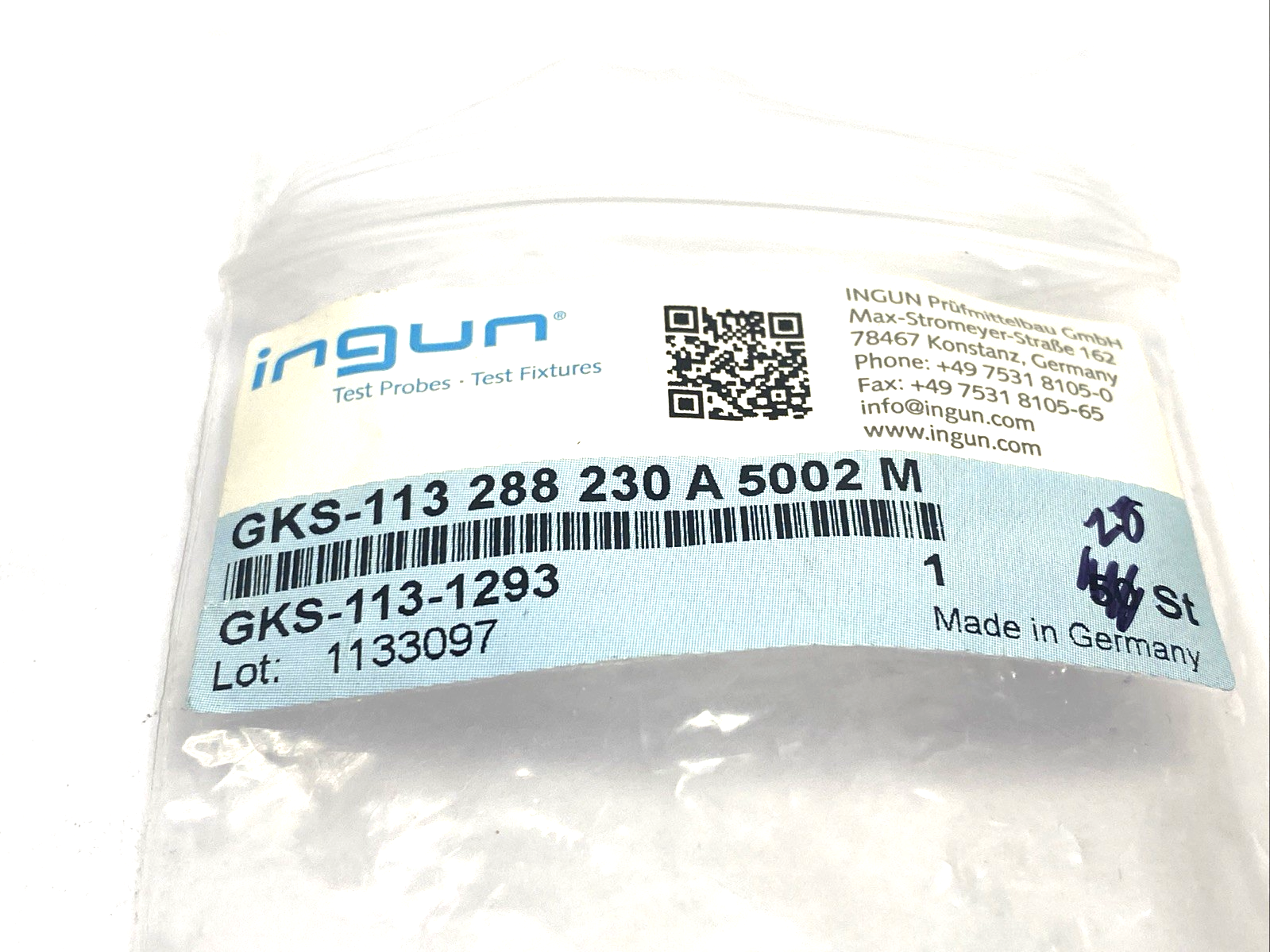 Ingun GKS-113 288 230 A 5002 M Spring Loaded Test Probe GKS-113-1293 LOT OF 28 - Maverick Industrial Sales