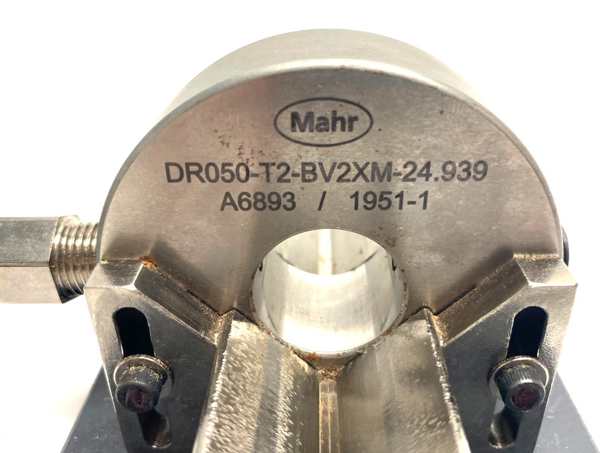 DR050-T2-BV2XM-24.939, A6893 | Mahr DR050-T2-BV2XM-24.939 Dimensionair 2-Jet Air Ring Gauge A6893 w/ Base Plate - Used - Maverick Industrial Sales