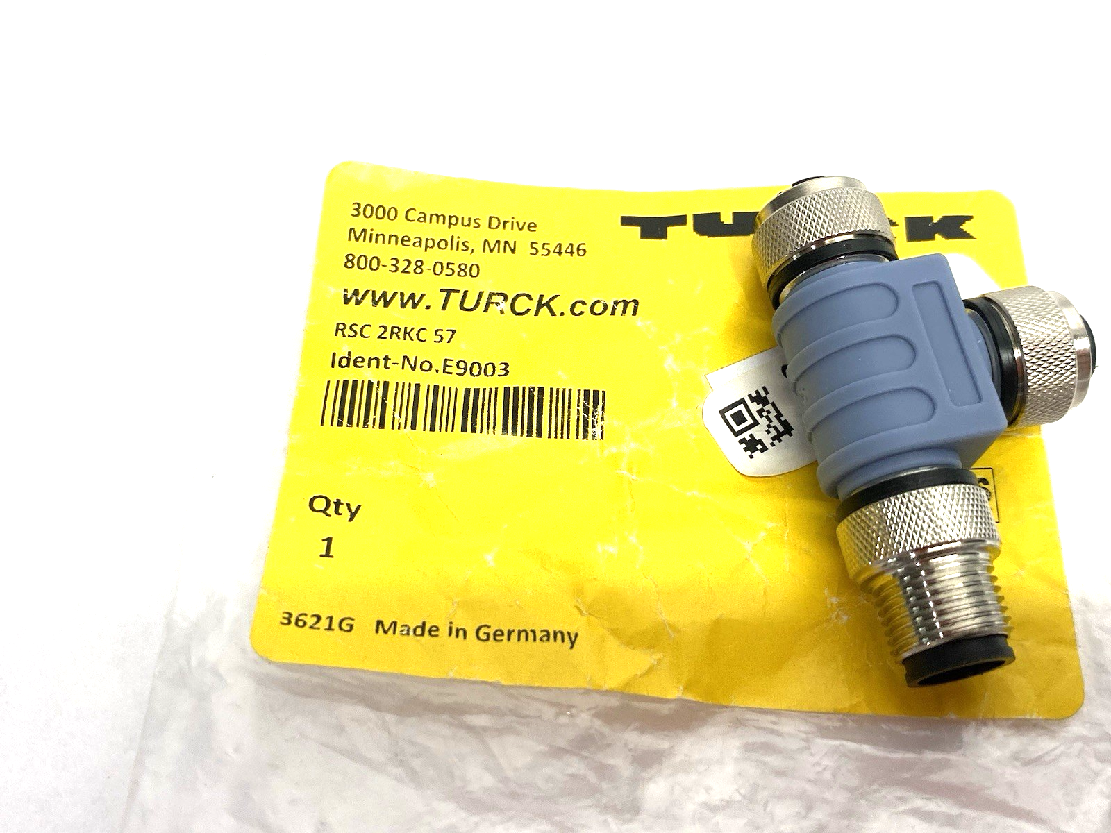 Turck RSC 2RKC 57 Eurofast DeviceNet™ Cable Connector Tee, M12, E9003 - Maverick Industrial Sales