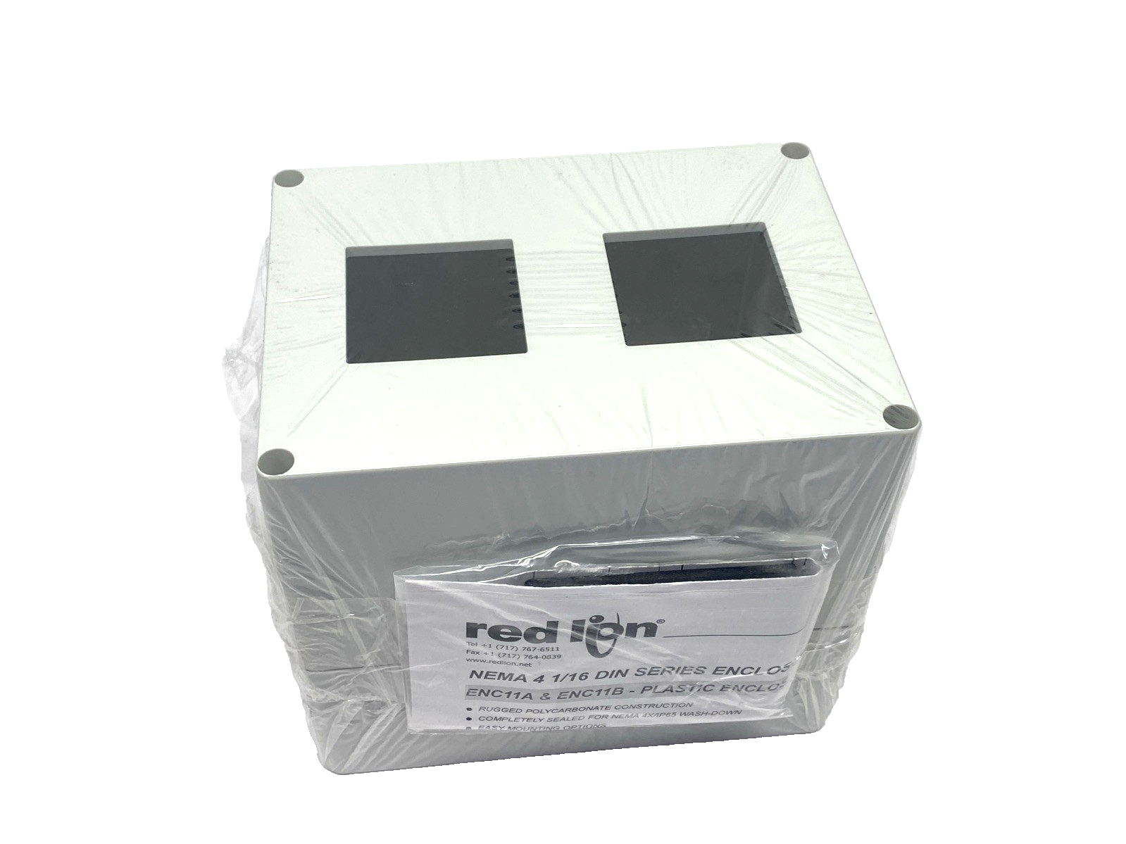 Red Lion ENC11B00 NEMA 4X/IP65 Enclosure Kit For Two 1/16 DIN Meters - Maverick Industrial Sales