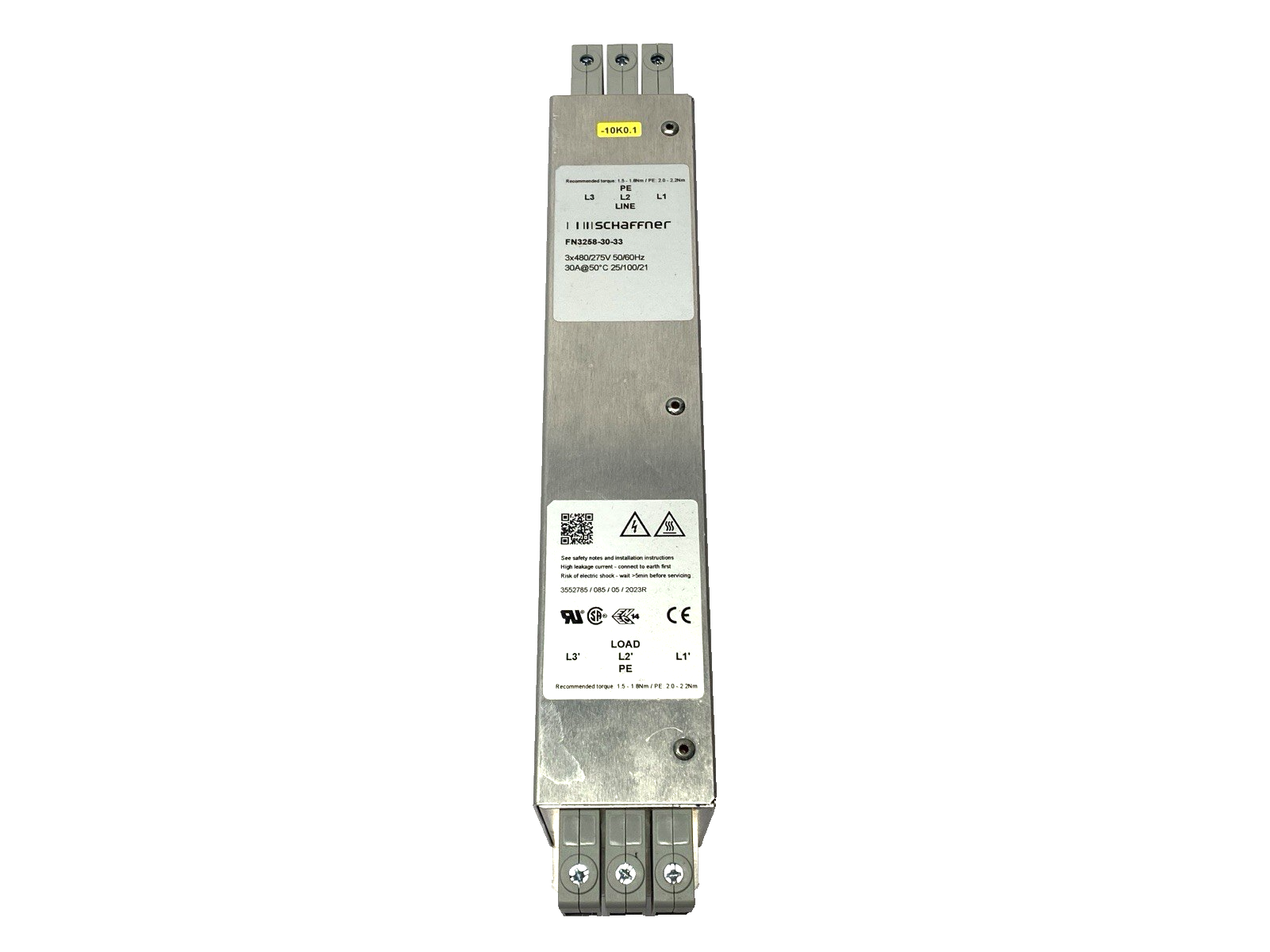 Schaffner FN3258-30-33 Power Line Filter 3-Phase 480/275V 30A - Maverick Industrial Sales