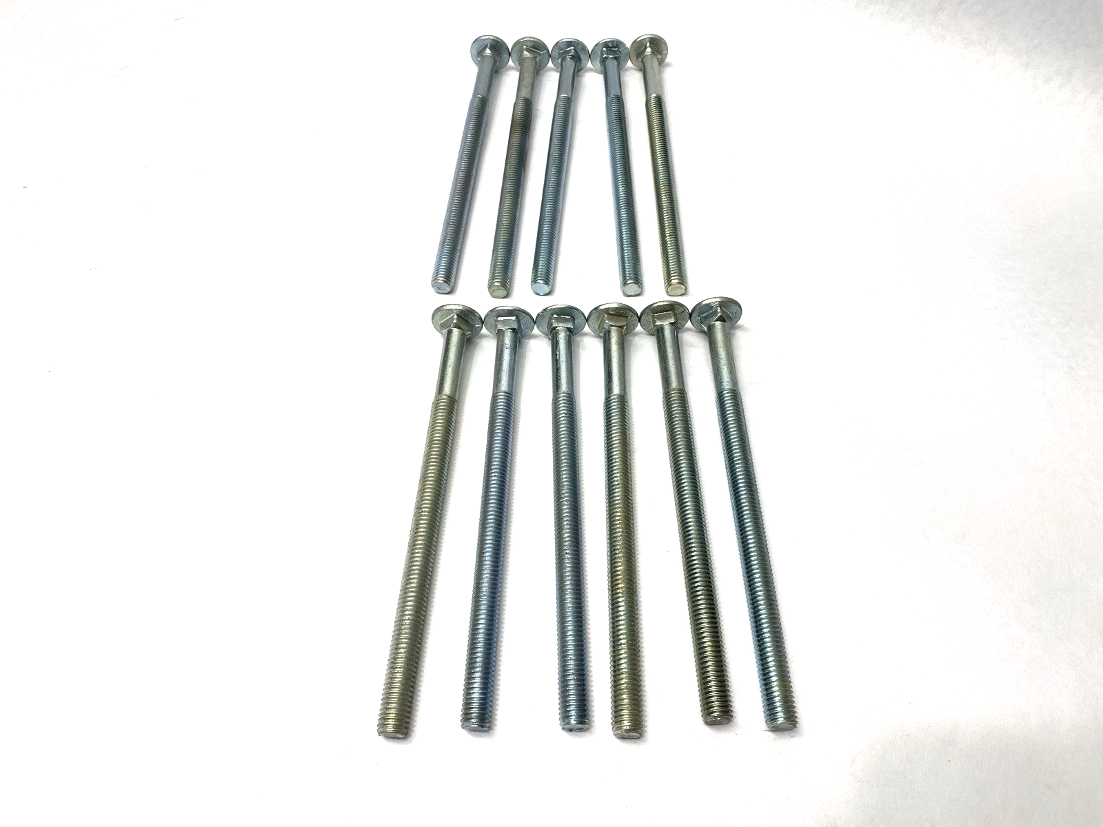 1/2"-13 x 8" Carriage Bolts Grade 2 LOT OF 11 SHELFWARE - New – Open box - Maverick Industrial Sales
