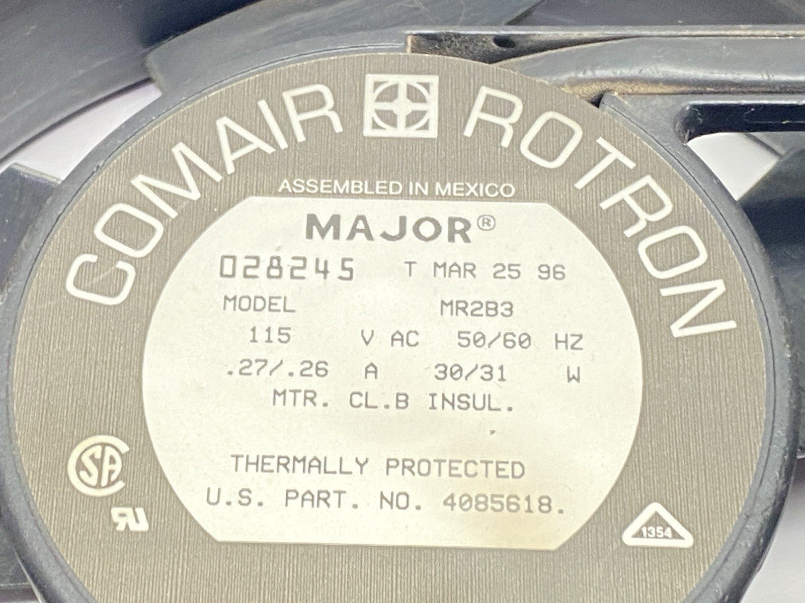 MR2B3 | Comair Rotron MAJOR Cooling Fan 0.27A 115VAV 30W - Used - Maverick Industrial Sales