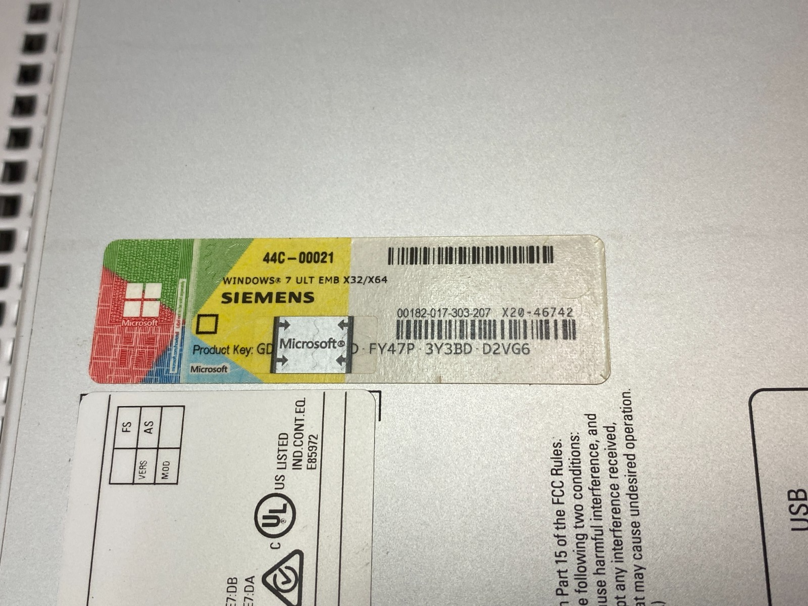 Siemens 6AV7882-0DB30-6CA0 SIMATIC IPC277E Nanopanel 15" Touchscreen Celeron - Maverick Industrial Sales