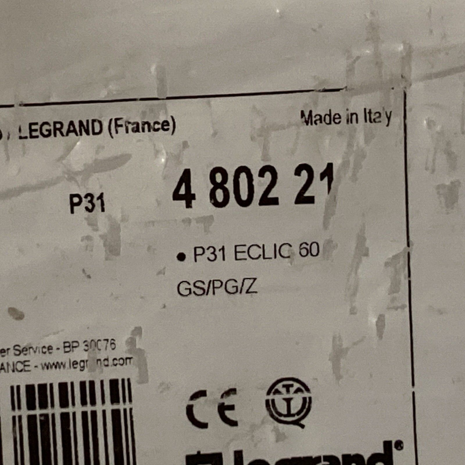 Legrand 480221 Cable Support Connection Piece P31 ECLIC 60 GS/PG/Z LOT OF 8 - Maverick Industrial Sales
