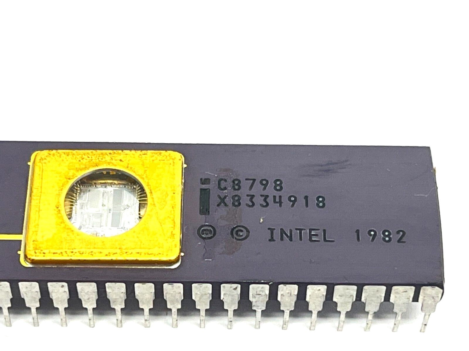 Intel C8798 GOLD Ceramic CPU 16-Bit UVPROM 8096 CPU 12MHz NMOS CDIP48 - Maverick Industrial Sales