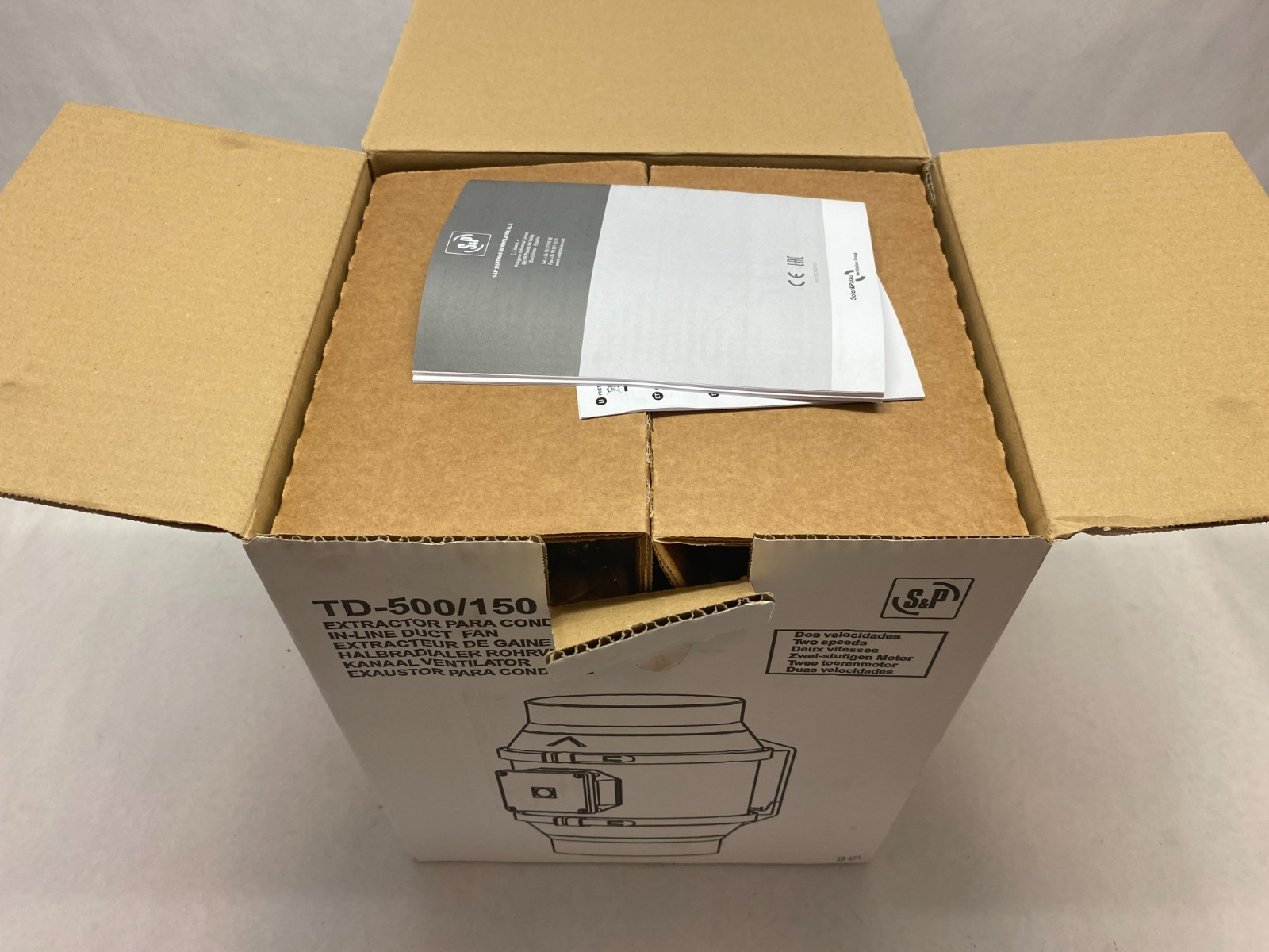 S&P TD-500/150 Mixvent In-Line Compact Mixed Flow Duct Fan - Maverick Industrial Sales