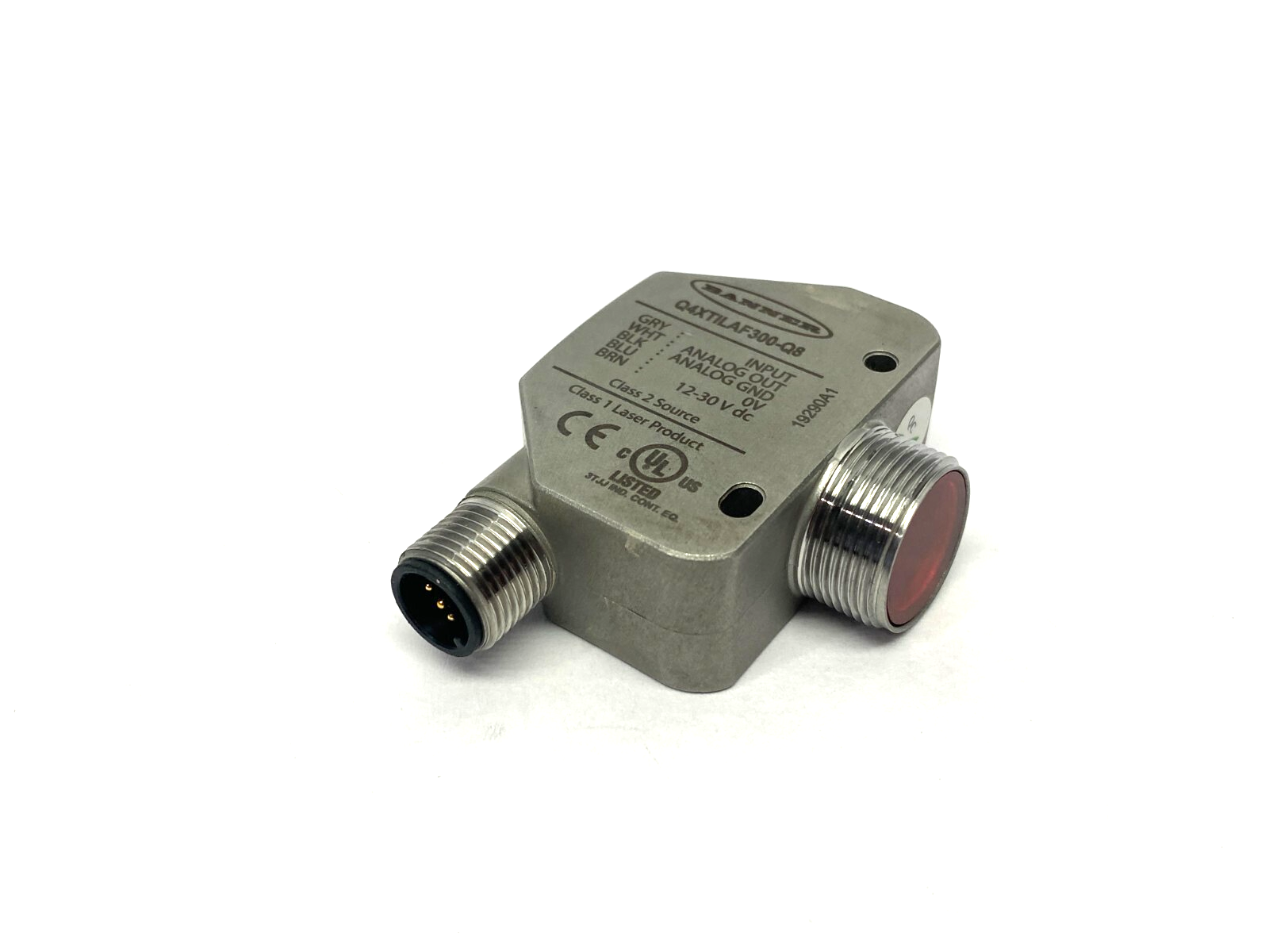 Banner Q4XTILAF300-Q8 Stainless Steel Analog CMOS Laser Sensor 94797 - Maverick Industrial Sales