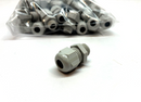 M16x1.5 Nylon Grey Cable Gland, Straight Electrical Box Fitting, LOT OF 100 - Maverick Industrial Sales