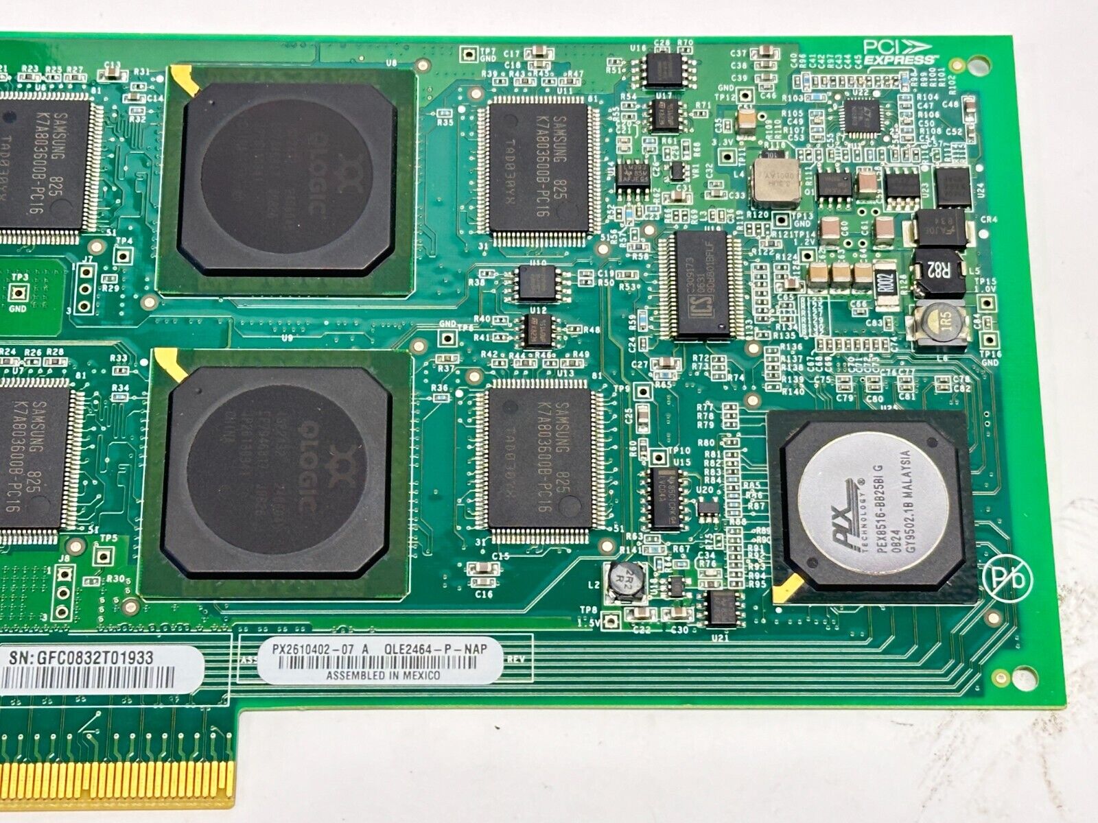 QLOGIC QLE2464-P-NAP NetApp Quad Port 4Gb Fiber Channel PCI Card PX2610402-07 A - Maverick Industrial Sales