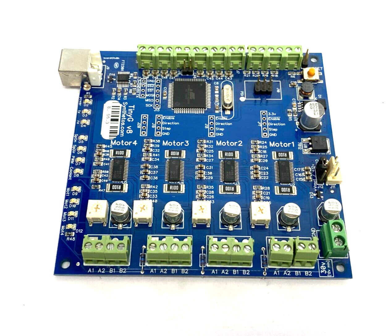 Synthetos 81-0615 TinyG v8 Quadruple Motor Control Card board131v8h - Maverick Industrial Sales