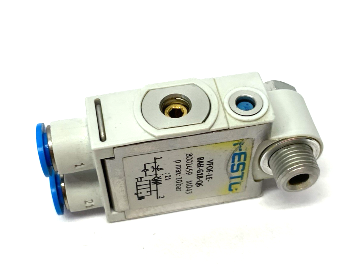 VFOF-LE-BAH-G18-Q6 | Festo One-Way Flow Control Check Valve, non-return, 8001459 - Used - Maverick Industrial Sales