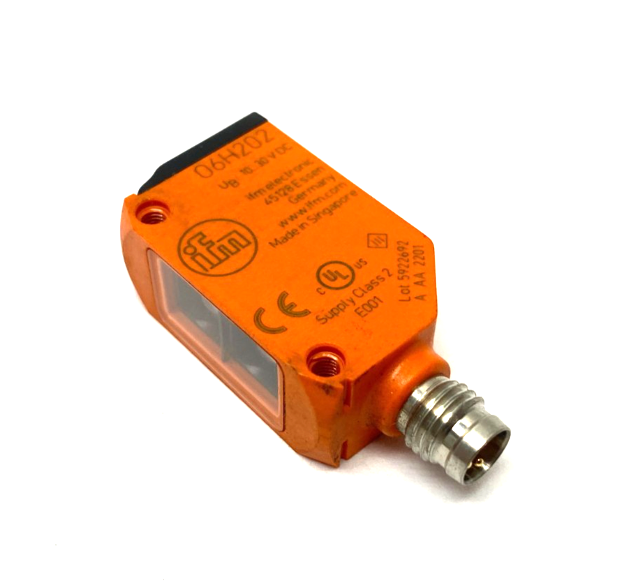 Ifm O6H202 Diffuse Reflection Sensor w/ Background Suppression O6H-FPKG/AS/3P - Maverick Industrial Sales