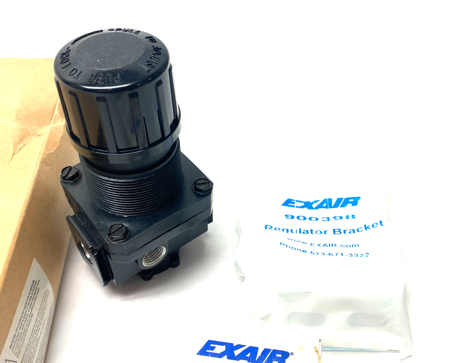 Exair 9008 Pressure Regulator 1/4" NPT w/ Gauge & Bracket - Maverick Industrial Sales
