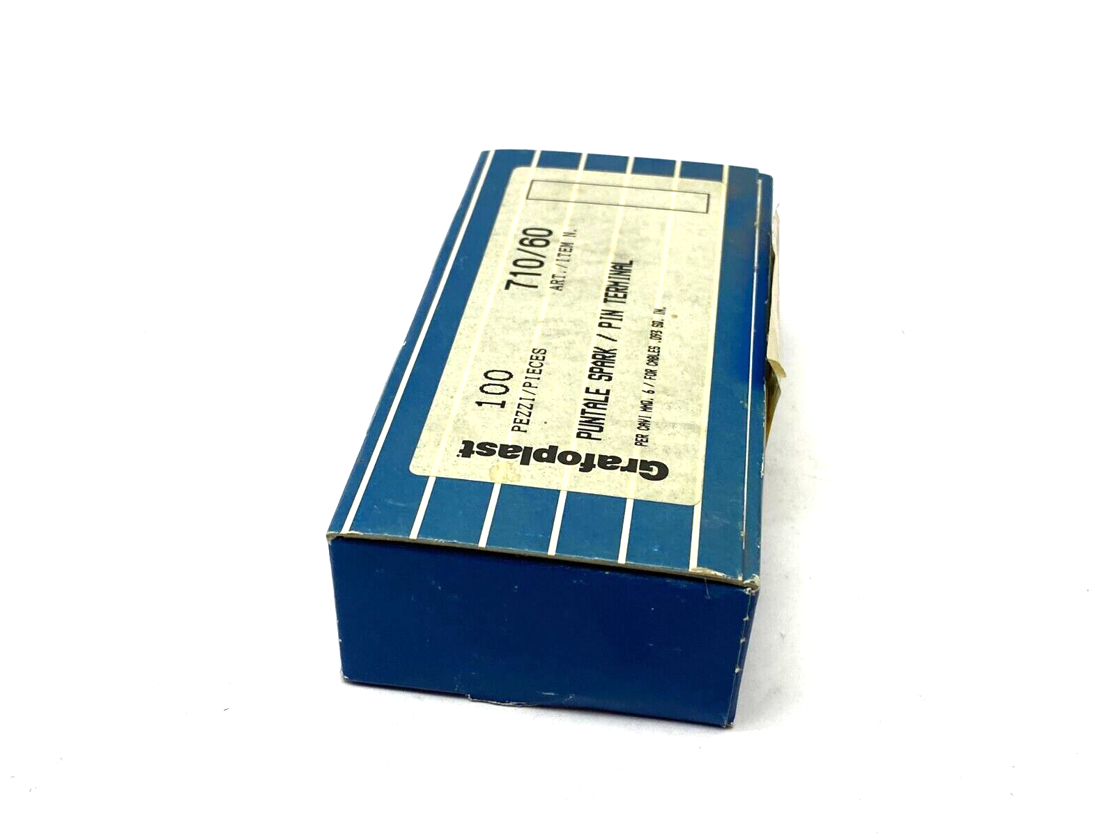 Grafoplast 710/60 12mm Spark Crimp-On Pins for Cable O.D. 6mm BOX OF 100 - Maverick Industrial Sales