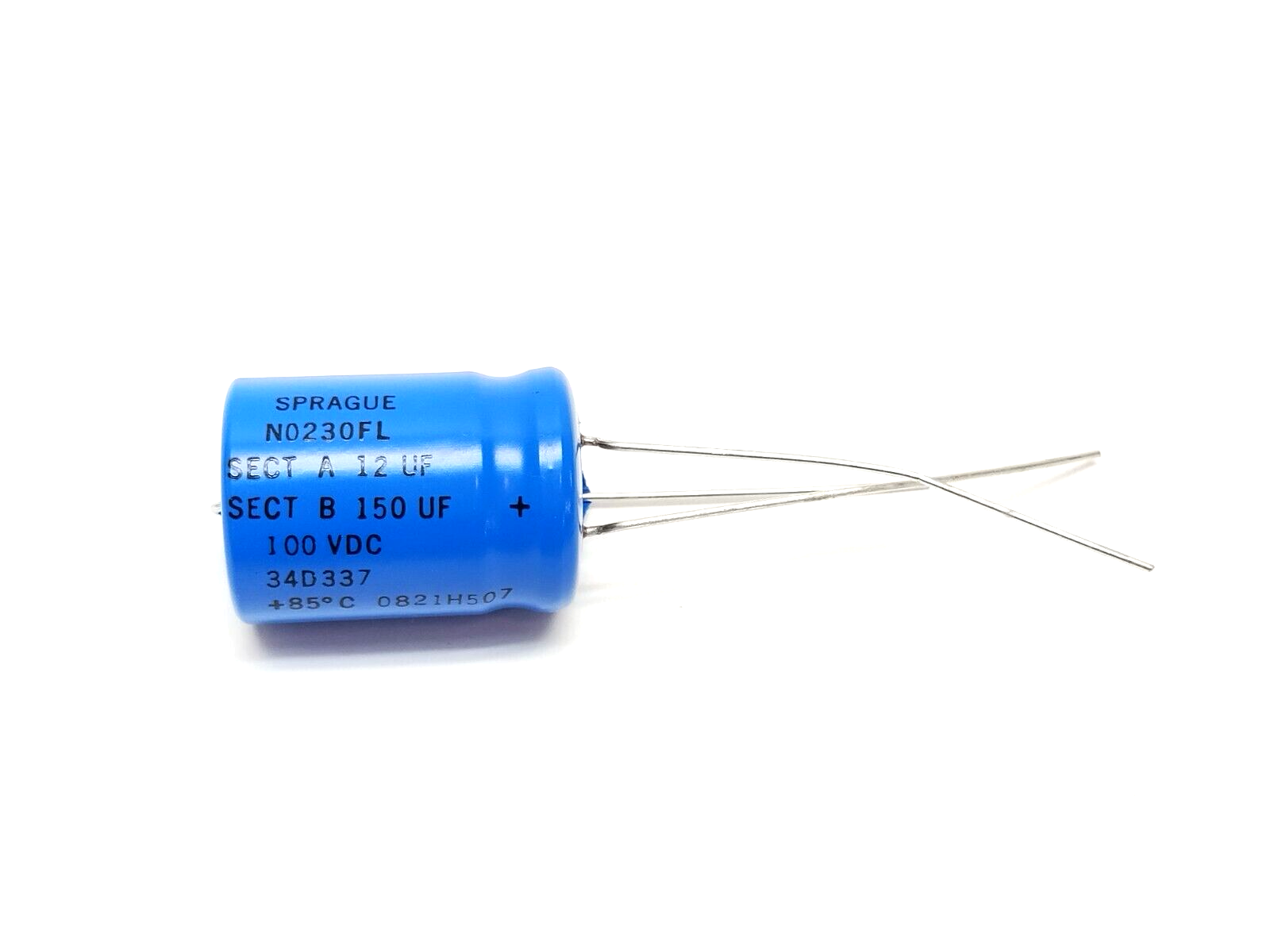 Sprague 34D337 Capacitor 150 uF 100VDC N0230FL 0821H507 - Maverick Industrial Sales