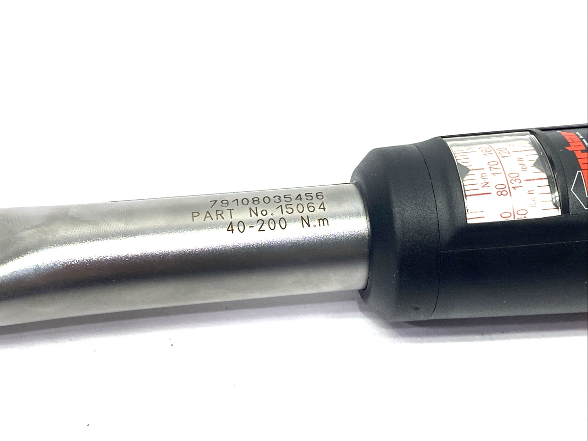 Norbar 15064 Model 200 Professional 40-200Nm 16mm Changeable Head Torque Wrench - Maverick Industrial Sales