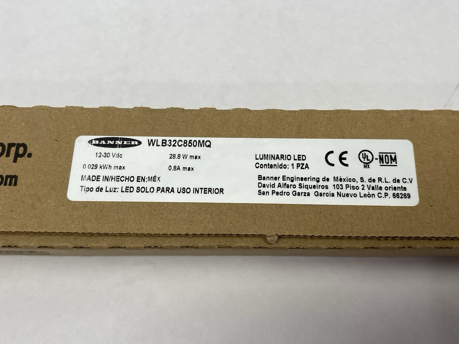 Banner WLB32C850MQ LED Work Light Bar; Motion Sensor; Length: 850mm 97315 - Maverick Industrial Sales