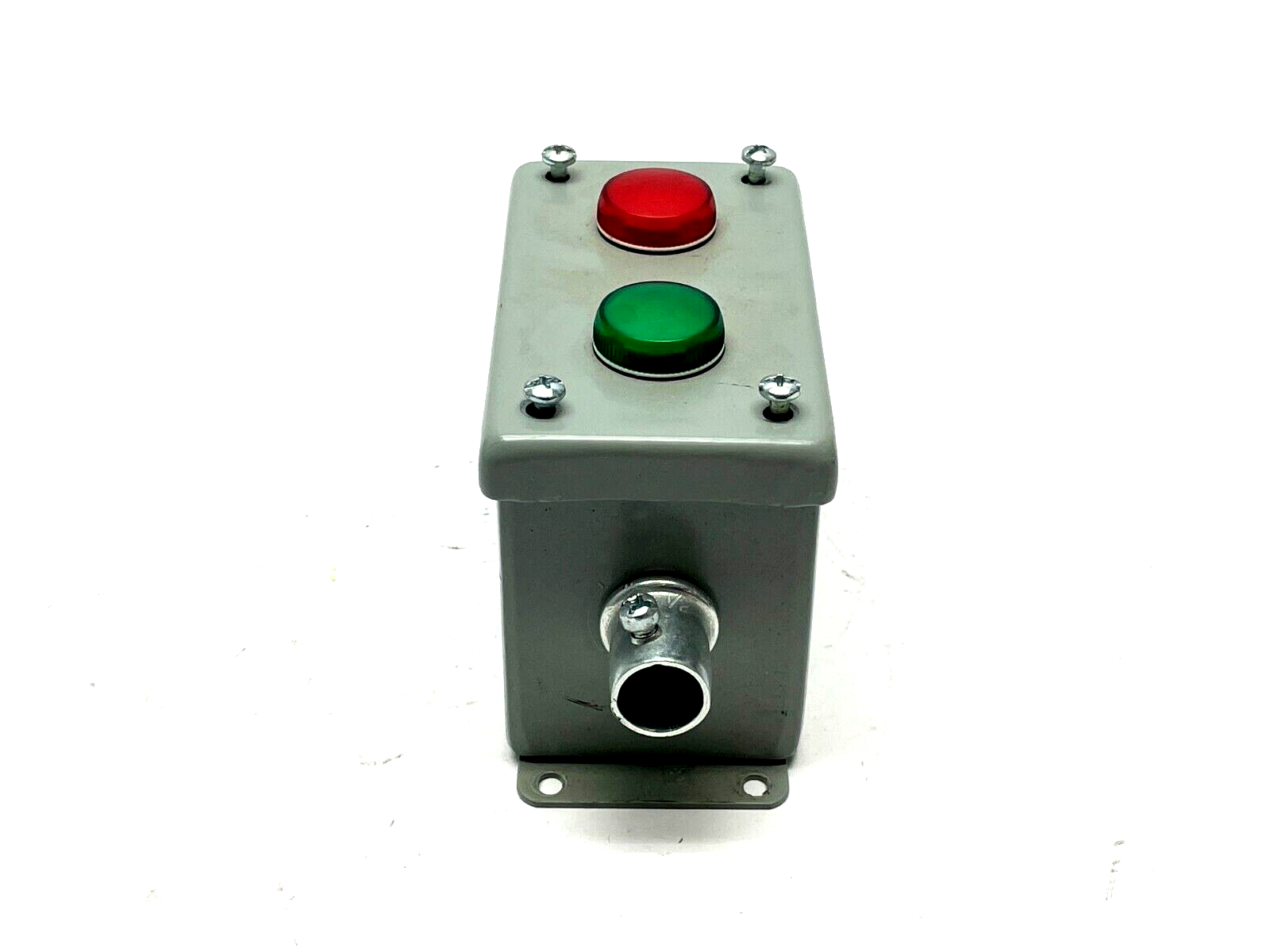 Hoffman E2PBGXM Pushbutton Enclosure w/ Allen Bradley Pilot Lights - Maverick Industrial Sales