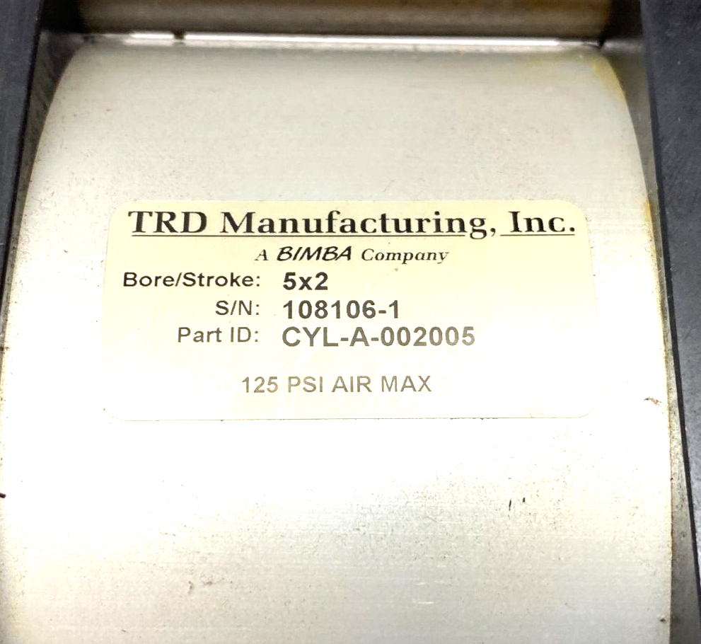 TRD Bimba CYL-A-002005 Adjustable Increment Press Cylinder 5" Bore 2" Stroke - Maverick Industrial Sales