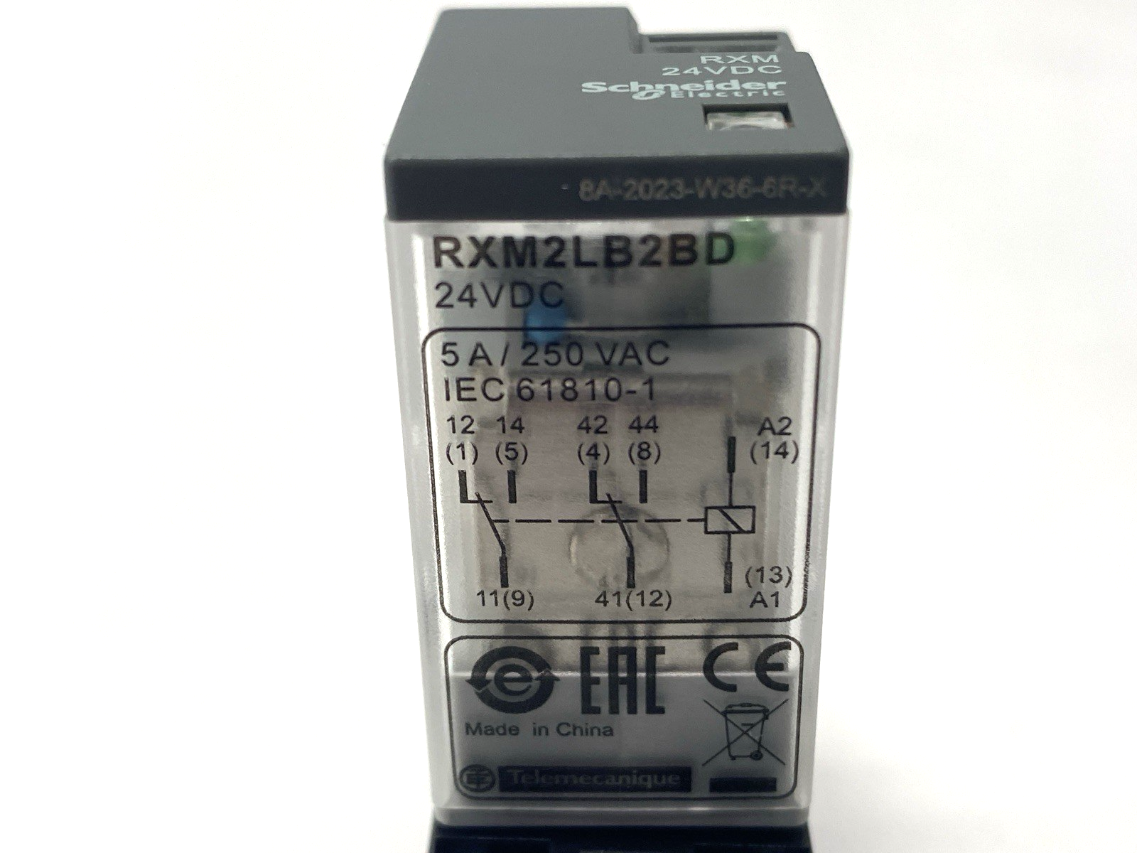 Schneider Electric RXZE1M2C Relay Base w/ RXM2LB2BD Relay 24VDC - Maverick Industrial Sales