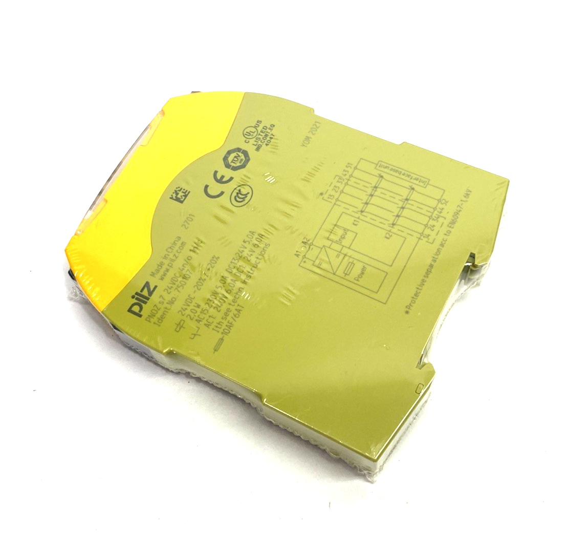 750107 | Pilz Sigma Contact Safety Expansion Relay PNOZ s7 24VDC 4 n/o 1 n/c - New - Maverick Industrial Sales