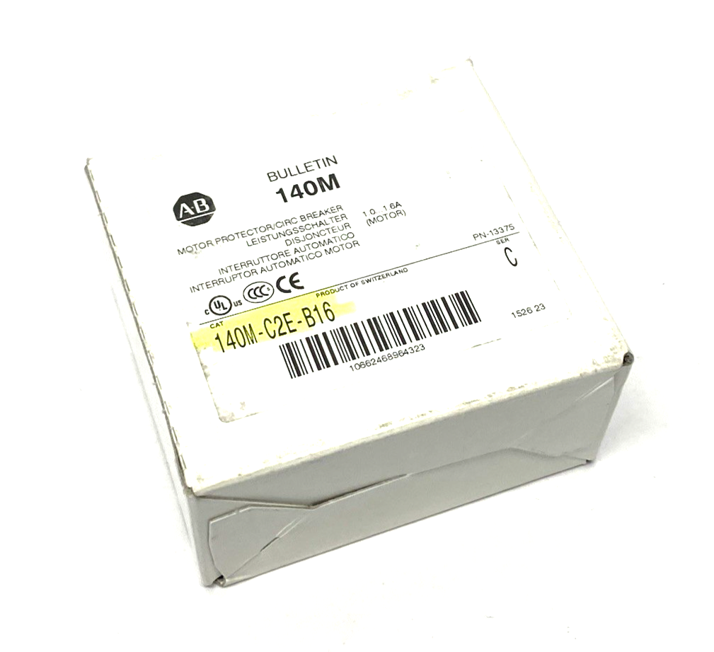 Allen Bradley 140M-C2E-B16 Ser. C Motor Protection Circuit Breaker 1.0 to 1.6A - Maverick Industrial Sales