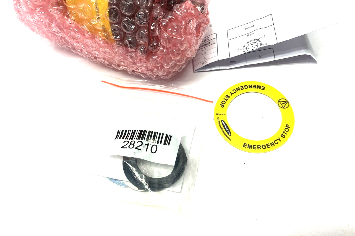 Banner SSA-EB1P-02ECQ4C Emergency Stop Pushbutton, 30mm Mount, 811427 - Maverick Industrial Sales