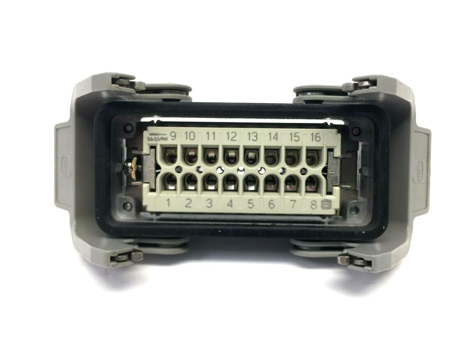 Harting 09 33 016 2702 Han 16 E-F Insert Female Crimp w/ 2 Lever Housing - Maverick Industrial Sales