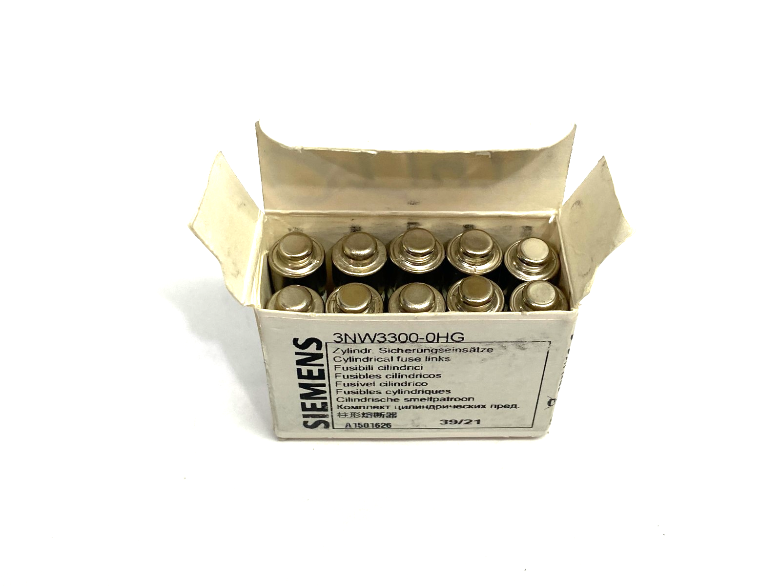 3NW3300-0HG | Siemens SENTRON Cylindrical Fuse, Slow-Blow, 30A, PKG OF 10- New – Open box - Maverick Industrial Sales