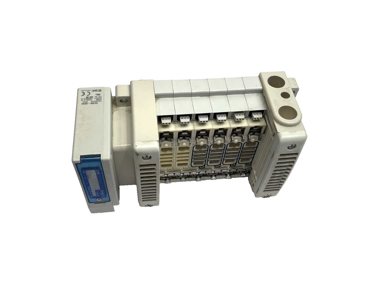 VV5QC21-06N7SEBN-S | SMC Base Mounted Pneumatic Plug-In Valve Manifold, 6-Station - Used - Maverick Industrial Sales