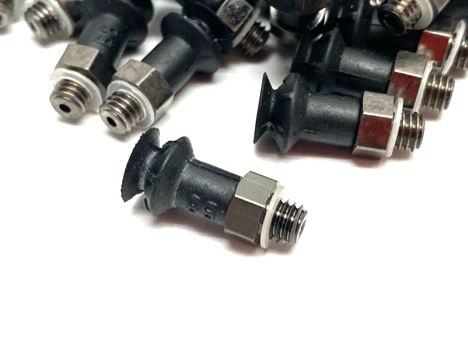 B8.10.01AB | Piab Round Bellows Suction Cup Black M5 Male, 3250083 LOT OF 40 - New – Open box - Maverick Industrial Sales
