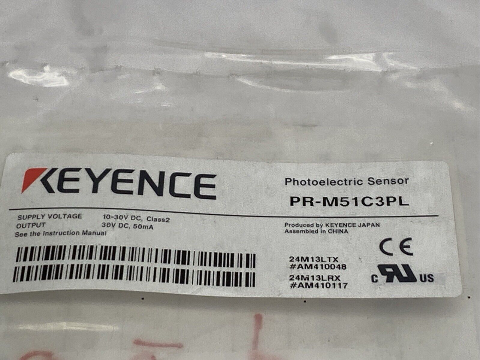 Keyence PR-M51C3PL Mini-Slim Sensor Transmissive M8 Connector Type 1.2m - Maverick Industrial Sales