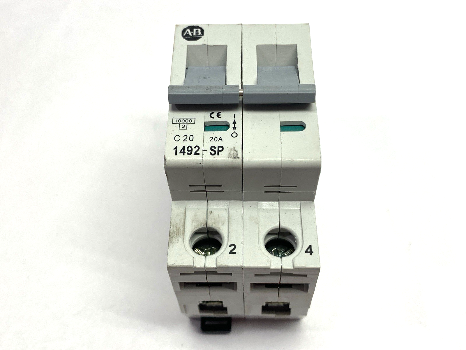 Allen Bradley 1492-SP2C200 Ser. C Circuit Breaker 20A MISSING DIN RAIL LATCH - Maverick Industrial Sales