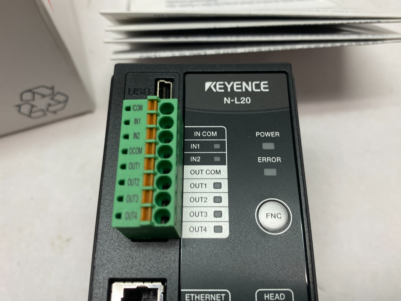 Keyence N-L20 Ethernet Communication Connection Unit 11-Point Display 24VDC - Maverick Industrial Sales