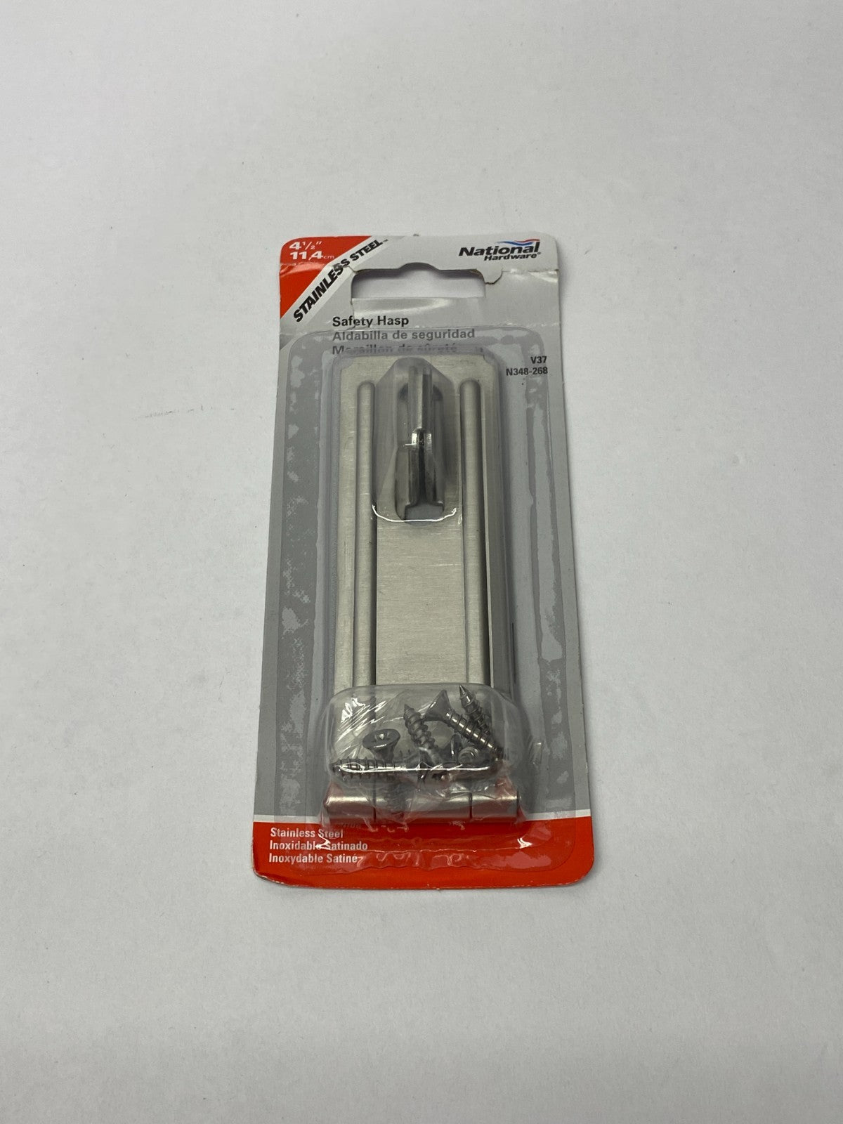 National Hardware N348-268 Stainless Steel Safety Hasp 4-1/2" - Maverick Industrial Sales