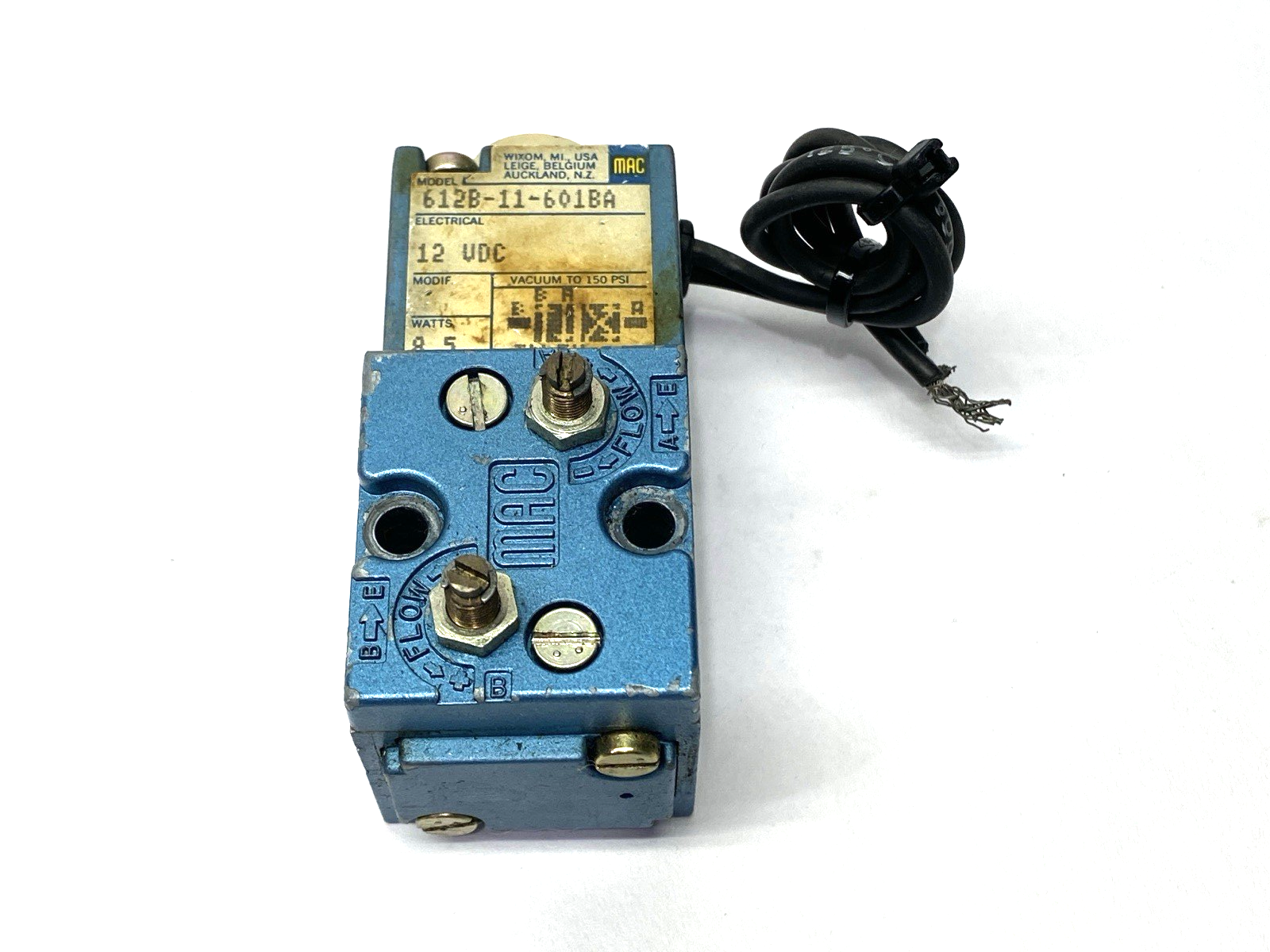 612B-11-601BA | MAC Valves Pneumatic Solenoid Valve 1/4" Ports - Used - Maverick Industrial Sales