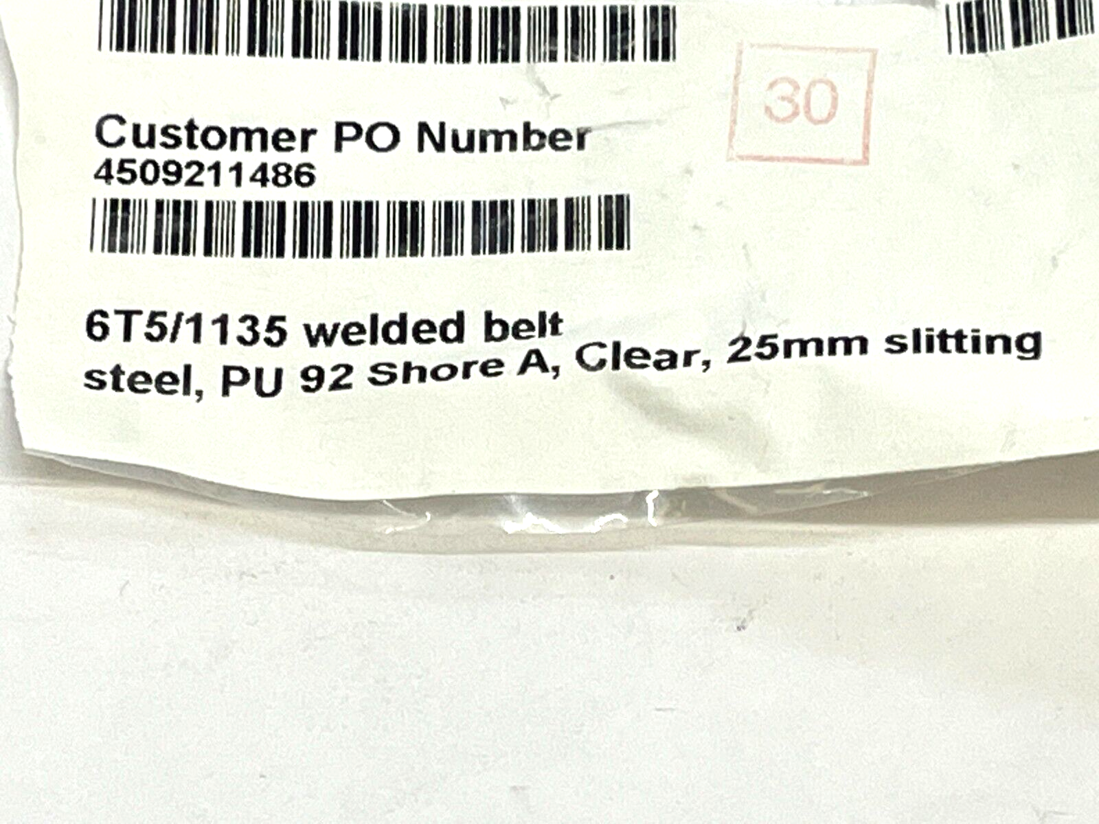 Gates 6T5/1285 Welded Belt Steel PU 92 Shore A 25mm Slitting Clear - Maverick Industrial Sales