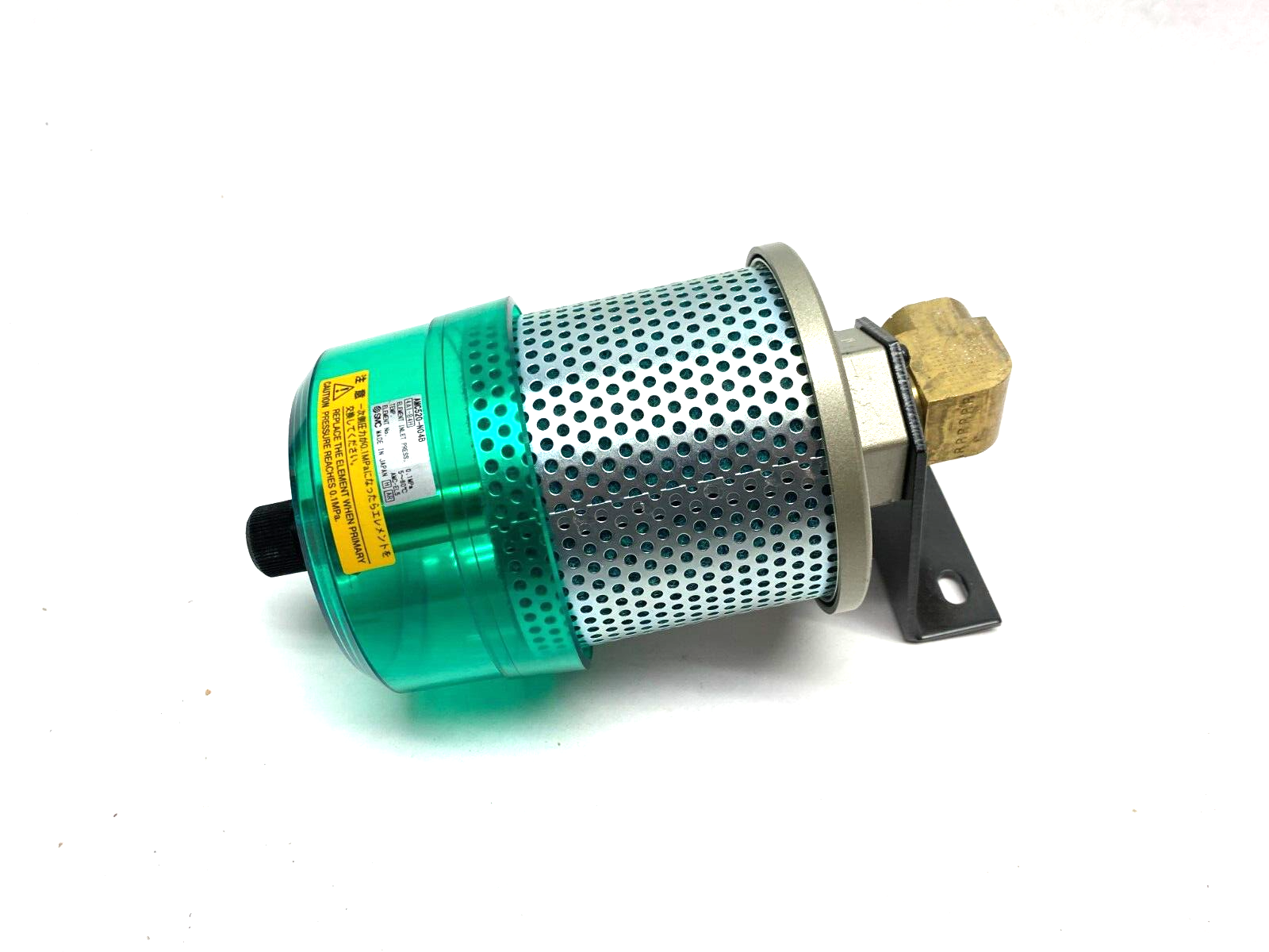 SMC AMC520-N04B Exhaust Cleaner Compressed Air Muffler 1/2" NPT w/ Bracket - Maverick Industrial Sales