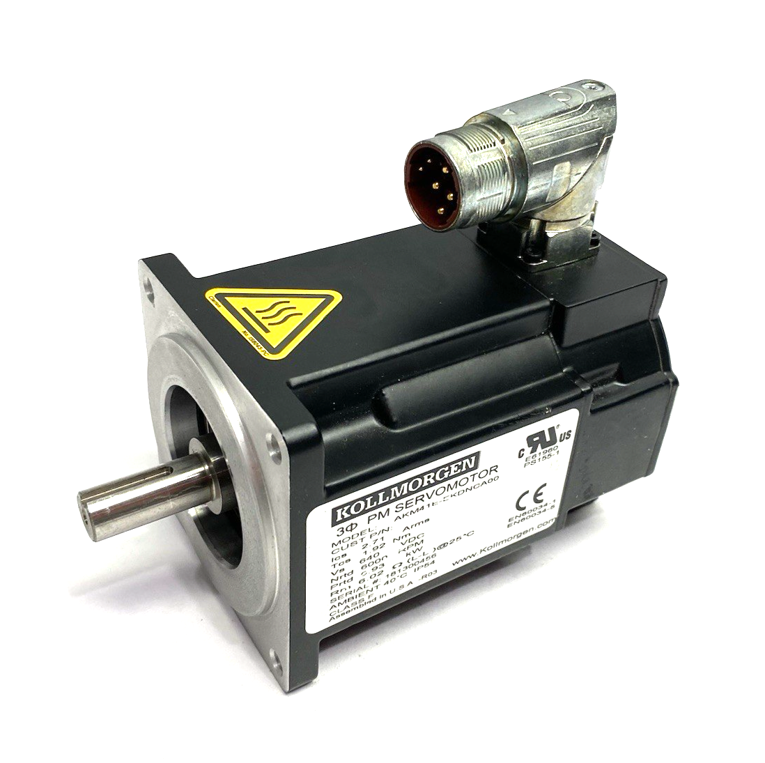 AKM41E-EKDNCA00 | Kollmorgen 3-Phase PM Servomotor 2.71 Arms, 6000rpm - New – Open box - Maverick Industrial Sales