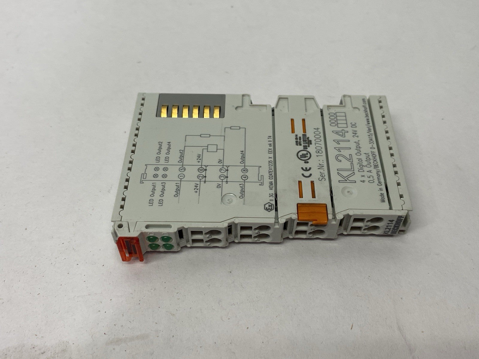 Beckhoff KL2114 Bus Terminal, 4-channel digital output, 24 V DC, 0.5 A - Maverick Industrial Sales