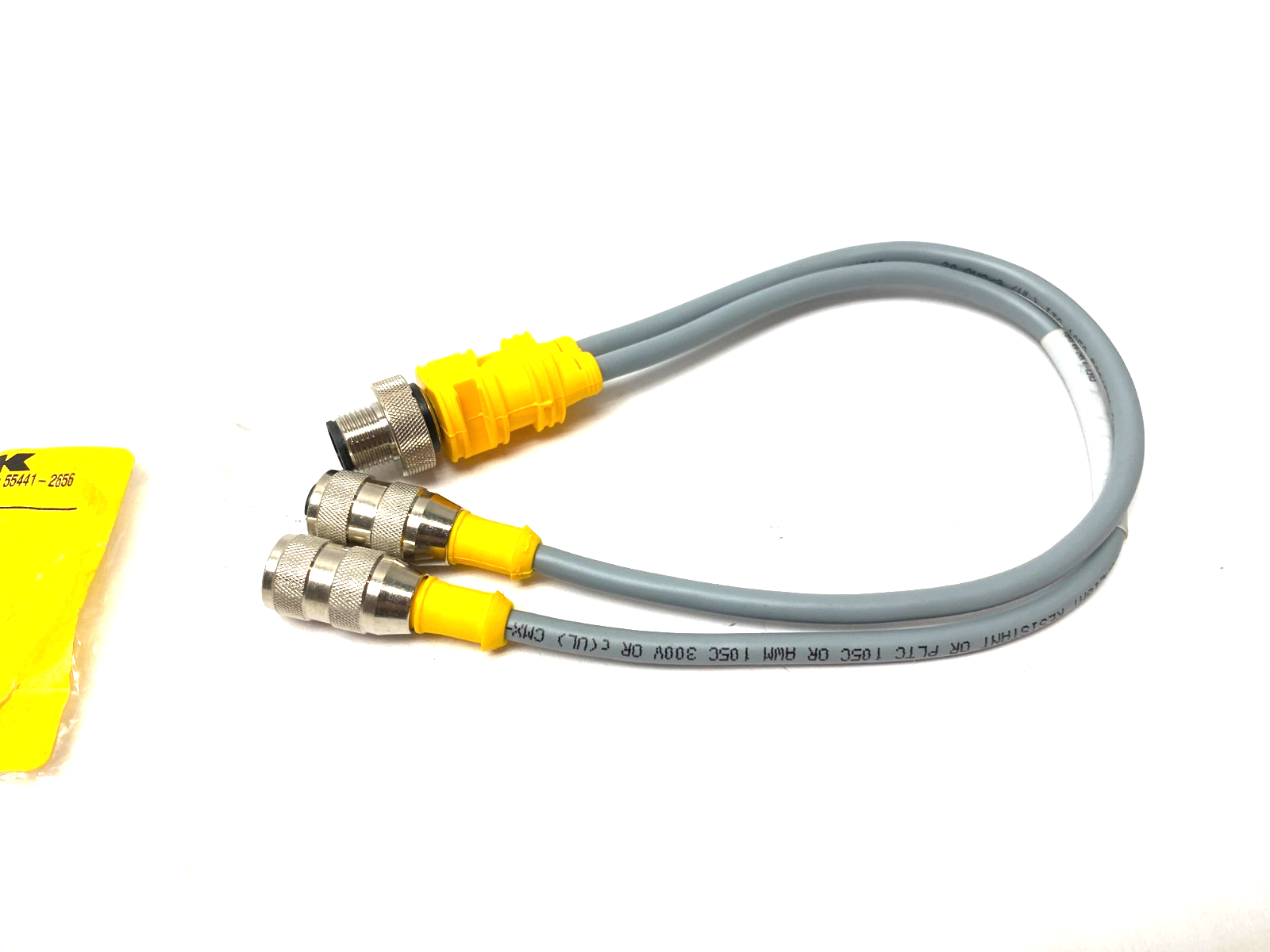 Turck VBRS 4.4-2RK 4T-0.3/0.3 Splitter Cable 2-Branch, M M12 to 2x F M12, U0117 - Maverick Industrial Sales