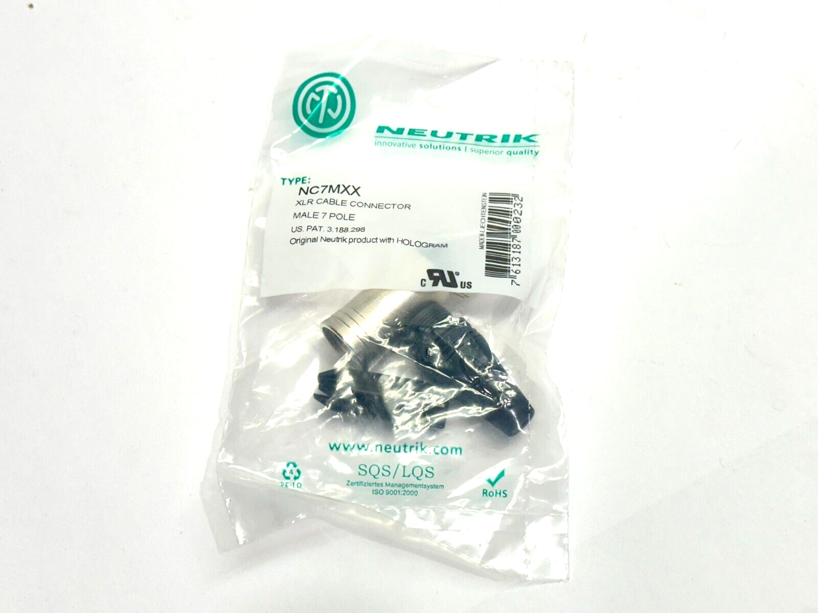 Neutrik NC7MXX XLR Cable Connector Male 7-Pole - Maverick Industrial Sales
