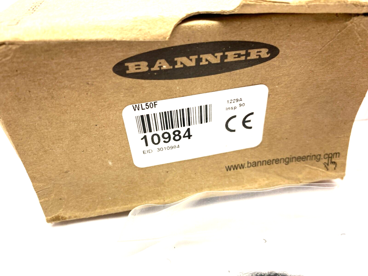 WL50F, 10984 | Banner WL50F Flat Mount Work Light 50mm White Light 12-30VDC 10984 - New - Maverick Industrial Sales