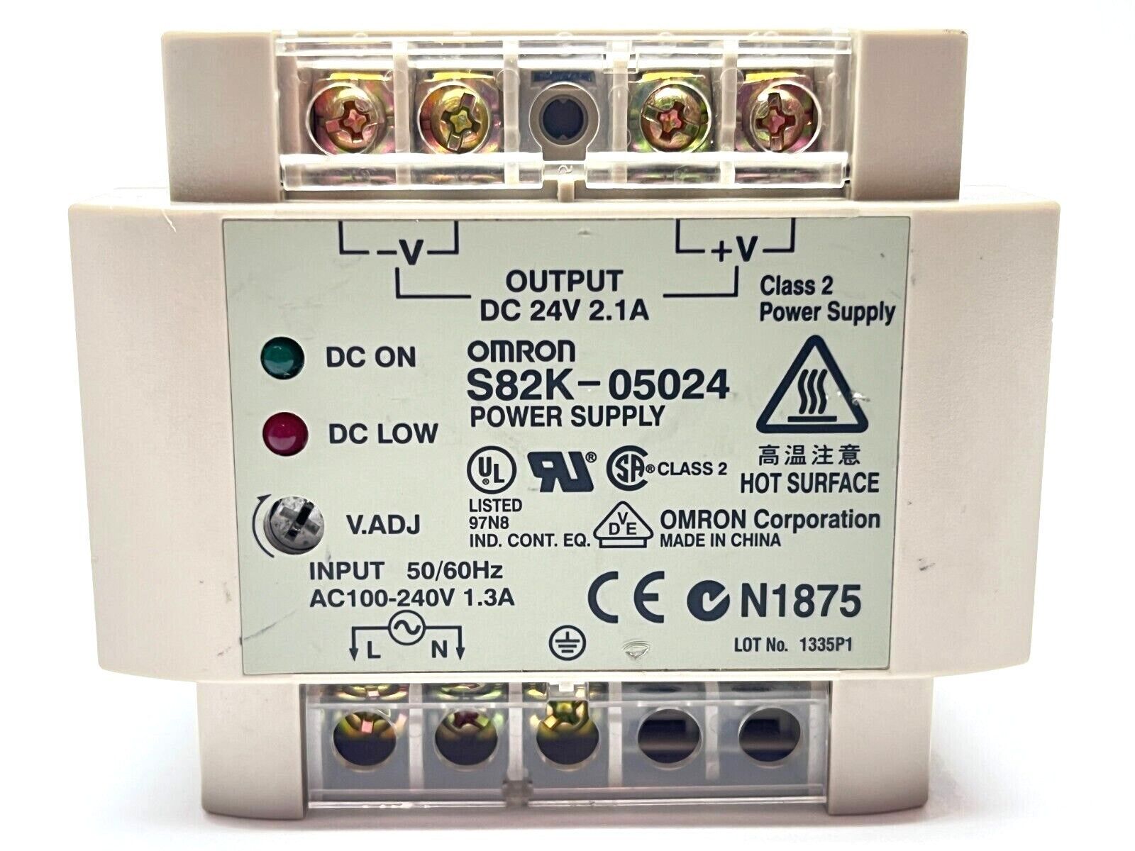 Omron S82K-05024 Power Supply 1.3A/0.7A 50W 24VDC 100-240VAC - Used - Maverick Industrial Sales