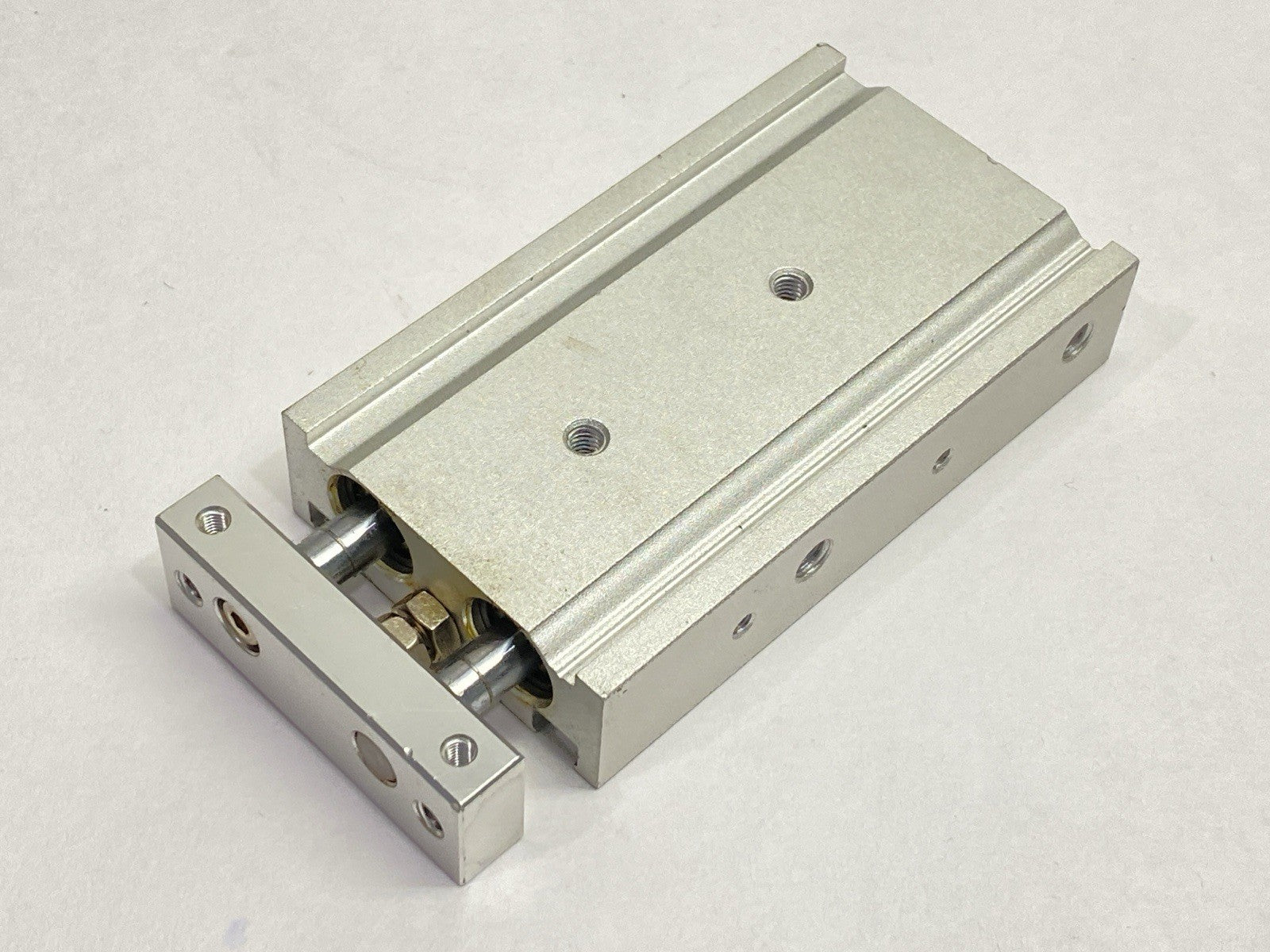 CXSM10-25 | SMC Dual Rod Guided Pneumatic Cylinder 10mm Bore 25mm Stroke - Used - Maverick Industrial Sales